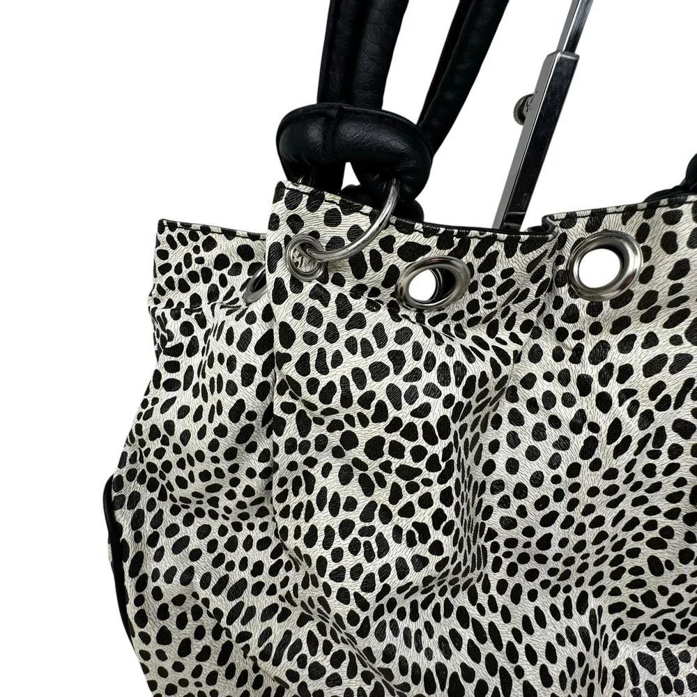 Aldo Animal Print Top Handle Handbag Beige Black Large Satchel Bag